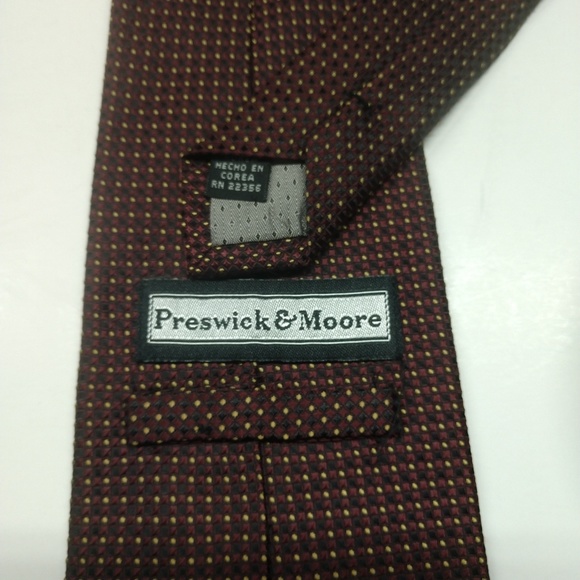 Preswick & Moore men's silk tie - Picture 3 of 5